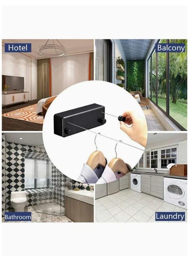 Captaintech Retractable Clothesline with Adjustable Stainless Steel Double Rope - Image 4