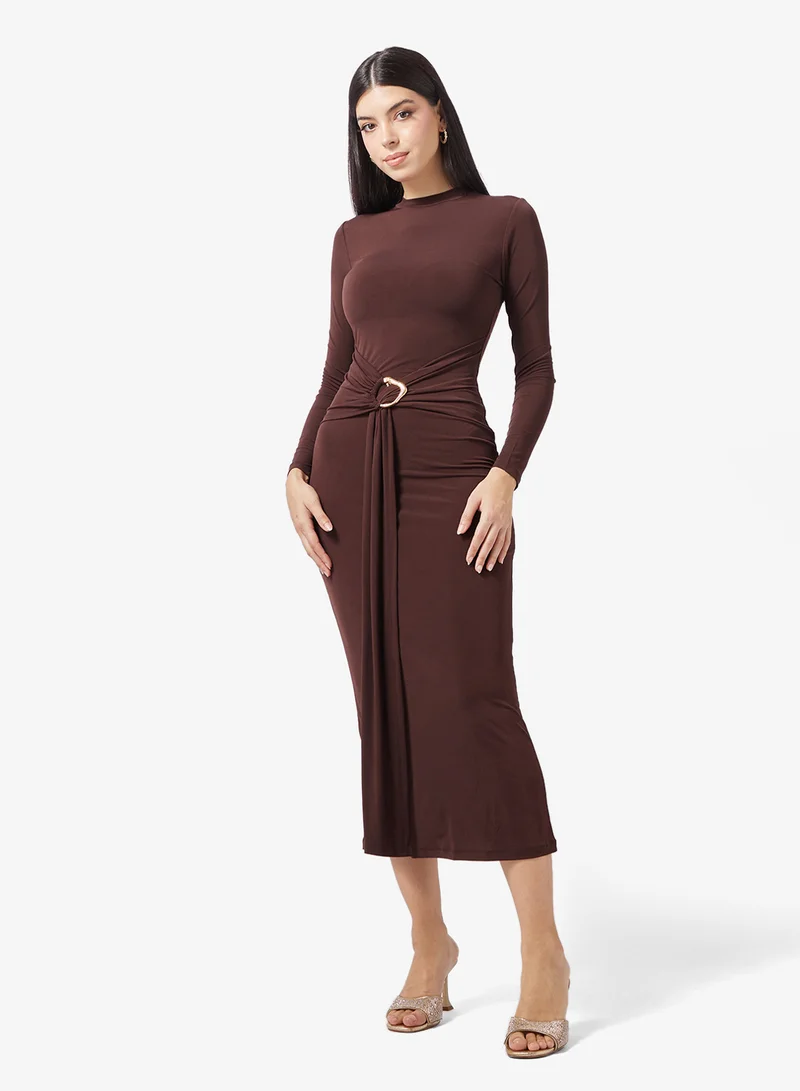 ELLA Ruched Waist Bodycon Dress