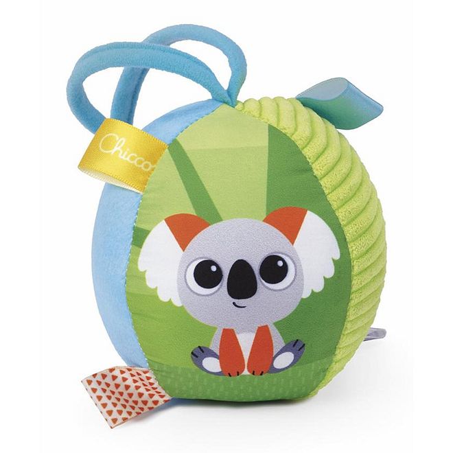 Chicco Soft Ball for Stroller, Light & Rattle Features, 0-18m, 9.5cm Diameter, Machine Washable, Tactile Skill Development - Image 2