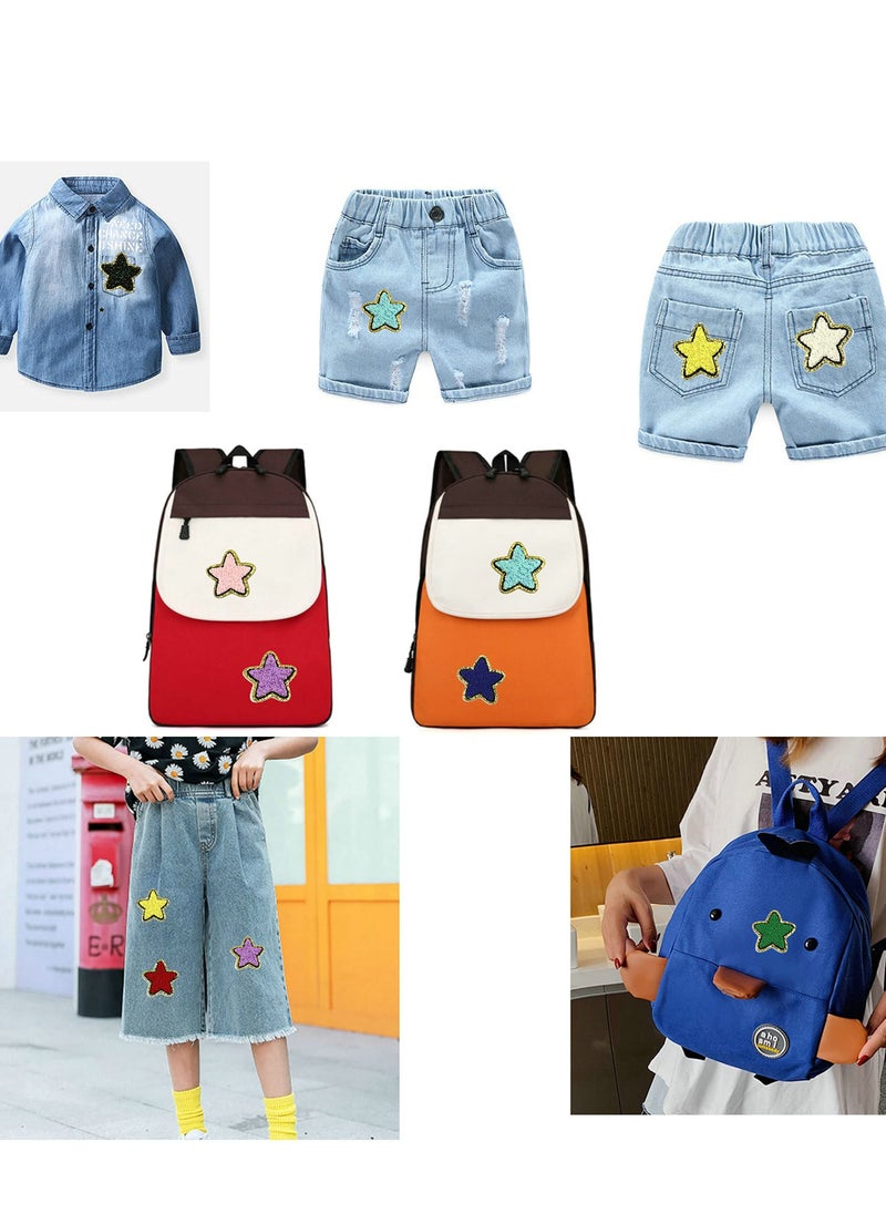 Y&D 3D Star Patch Embroidery Applique Fashion Clothing Backpack Pentagram Hat Iron-On / Sewing Glitter Jacket Gold Sequins (9 Colors)  - Image 5