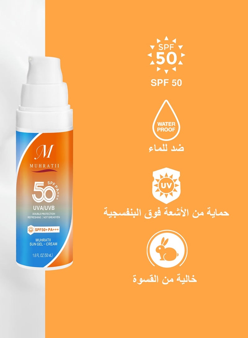 مهارات واقي من الشمس بعامل حماية من الشمس 50، واقي من الشمس بعامل حماية من الشمس 50 للوجه، واقي ملون من الشمس للوجه - واقي من الشمس 50 مل - عامل حماية من الشمس 50+ PA+++ مقاوم للماء، حجم مناسب للسفر، مرطب للاستخدام الخارجي - Image 5