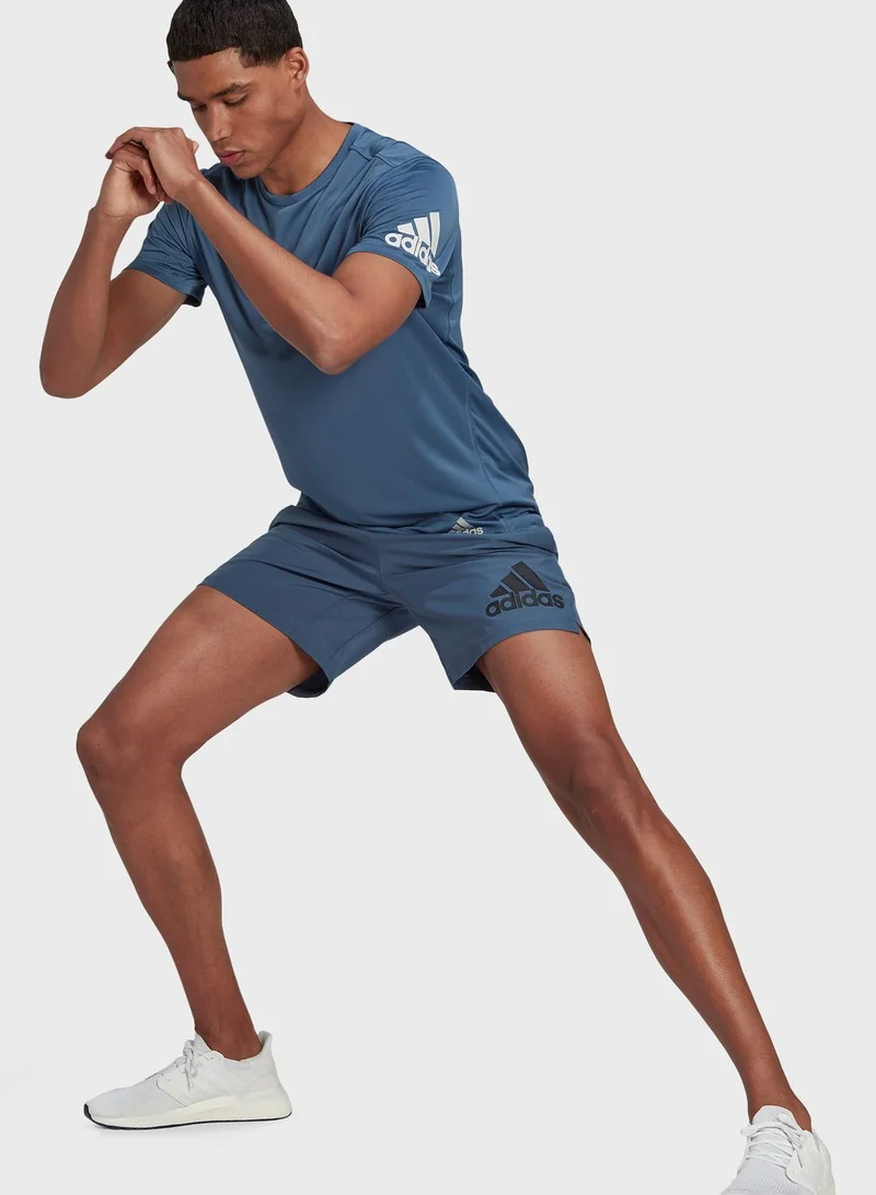 Adidas Run It Logo Shorts