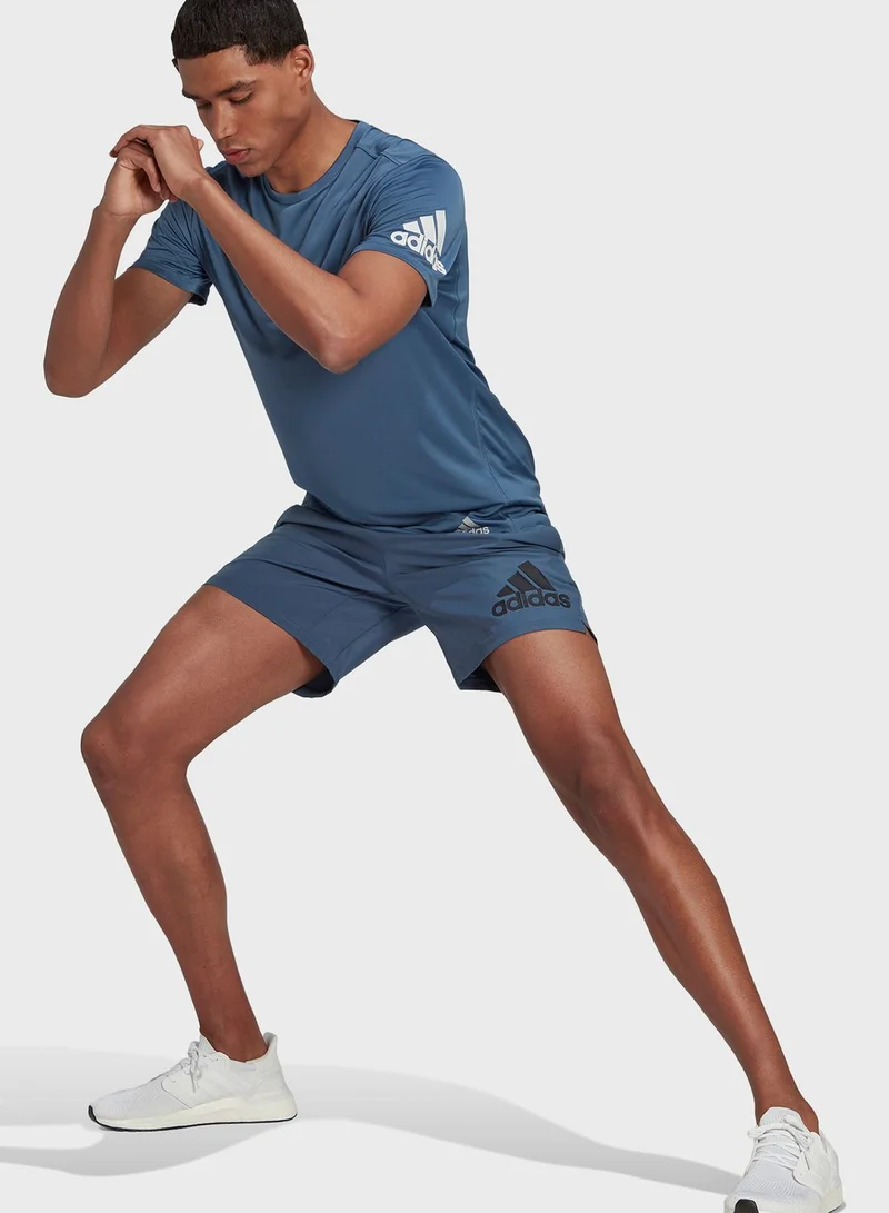 Adidas Run It Logo Shorts
