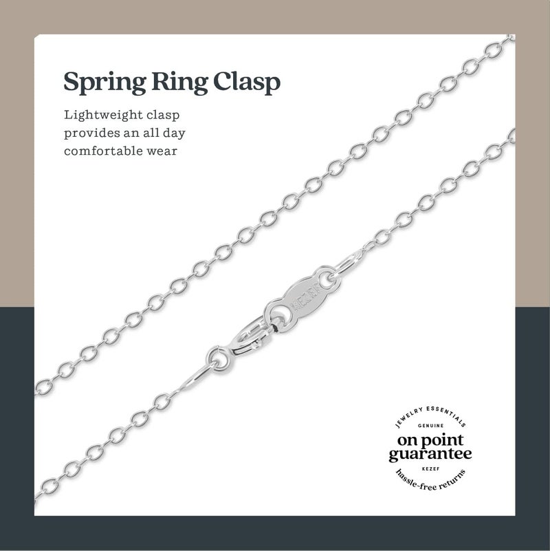 Kezef 1mm 925 Sterling Silver Necklace for Women | 16-36 inch long Silver, 18k Gold, Rose Gold Necklaces for Women - Made In Italy Real Cable Chain Jewelry | Dainty cadena de plata s925 para mujer - Image 4