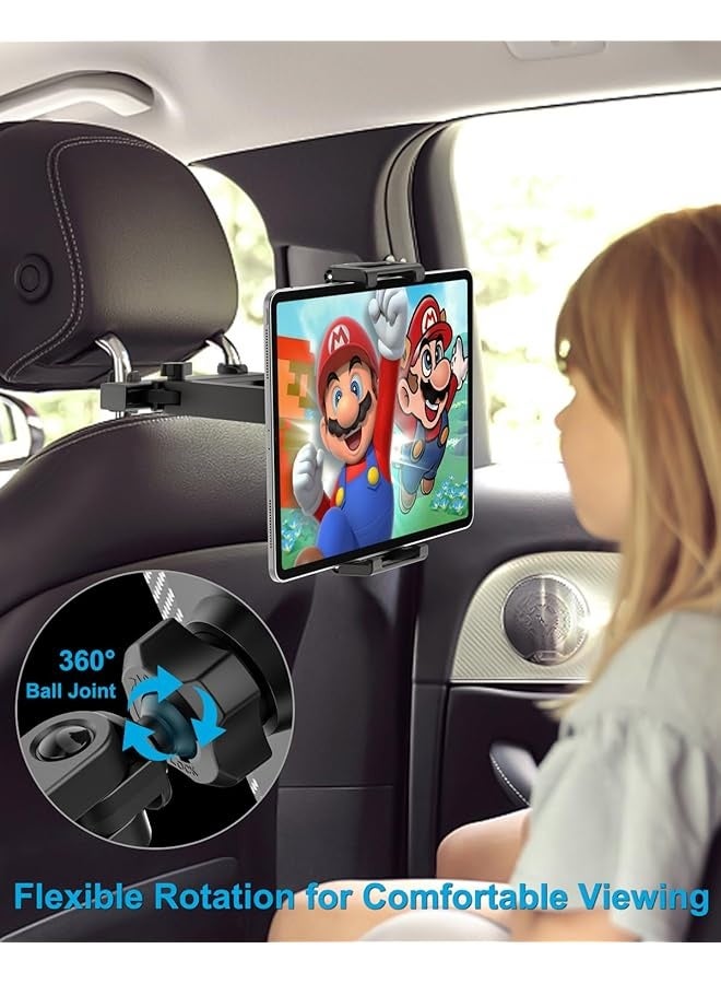 PROMASS Car Back Seat Tablet Mount, [Up to 15.6"] Car Headrest Tablet Holder Stand with Extension Arm, Road Trip Essentials for Kids, for iPad Pro 13 Air Mini, Galaxy Tab, iPhone, All 6.1-15.6" Device  - Image 2