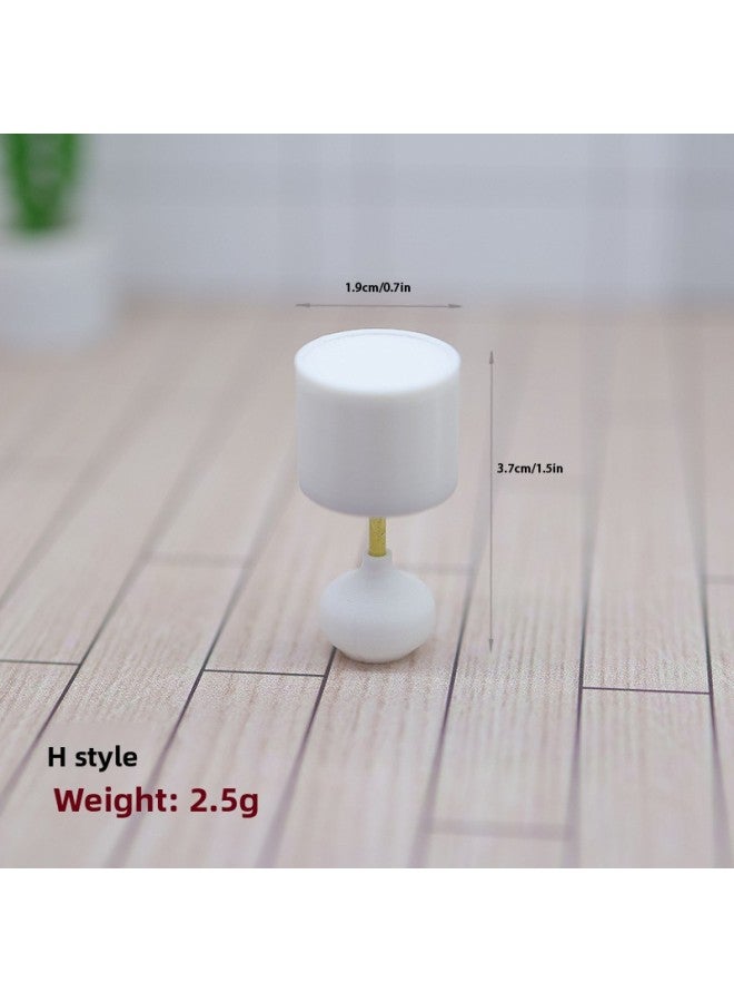 Doll House Miniature Furniture Small Ornaments Miniature Table Lamp Model Mini Bedside Lamp Model Sand Table Building Materials 