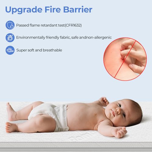 AOHWIDER 30x18 Bassinet Mattress for Halo 2 Thick Dual Sided Gel Memory Foam Bassinet Mattress Fit for Halo Bassinest SwivelLuxeGlideFlexPremiere Series Sleeper - Image 3