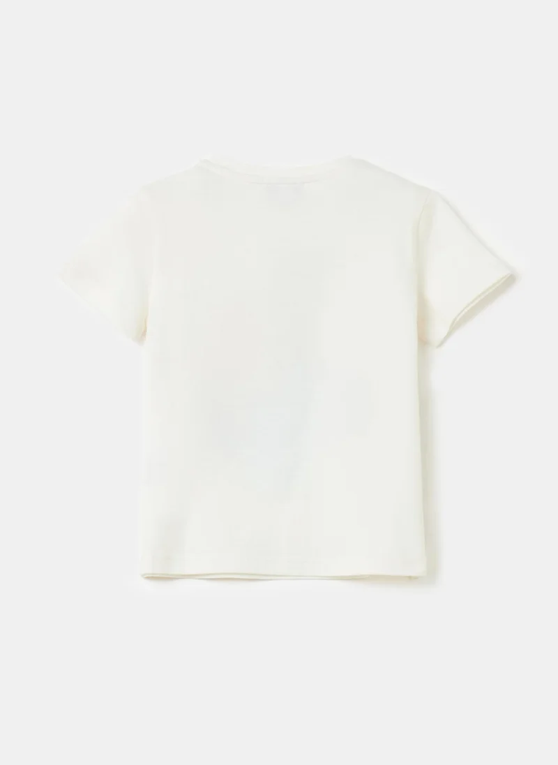 او في اس Ovs T-Shirt Mod  Off White