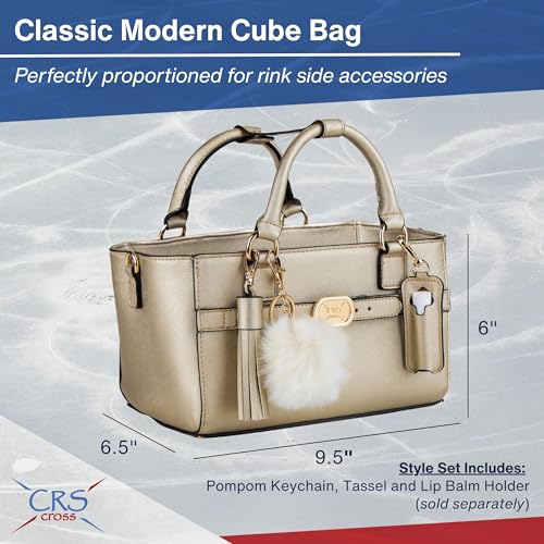 CRS Cross Rink Side Tote. Ice Skating Accessory Bag-Figure Skating, Roller, Inline Skaters, Dance, Cheer.Organizes Guards Water Bottle Phone (Rink Side Tote, Gold) - Image 5