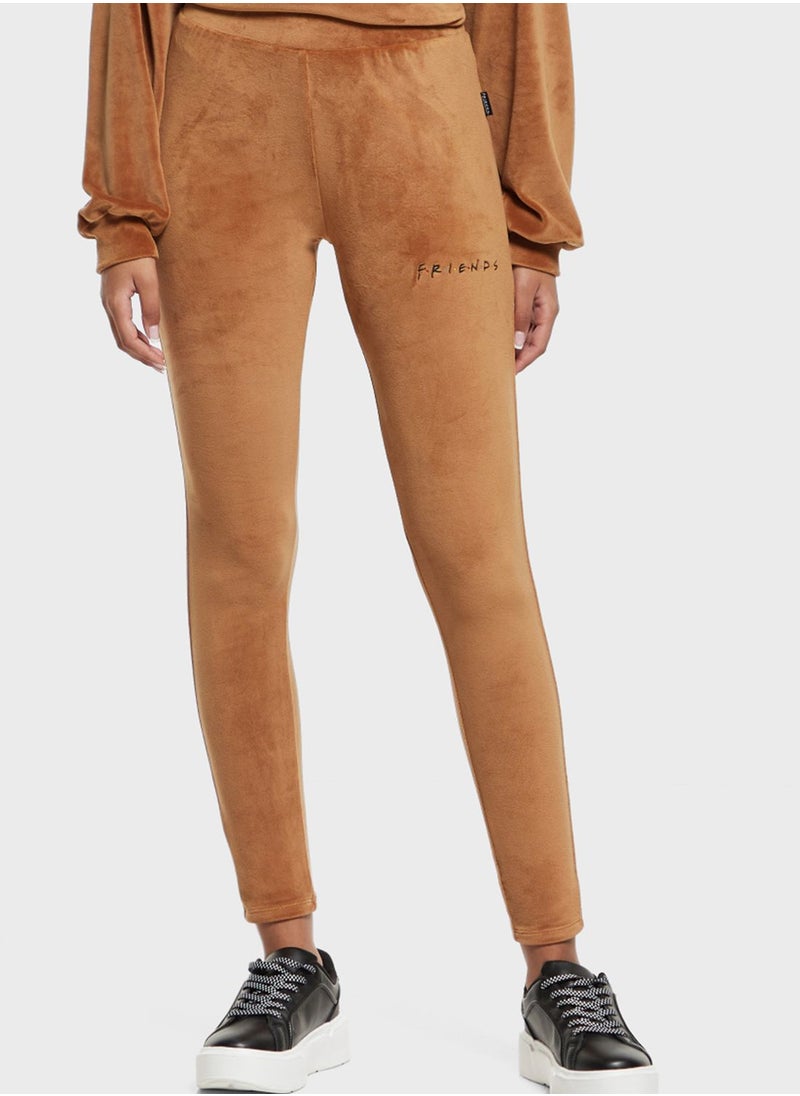 SP Characters - Embroidered High Waist Sweatpants - Image 1