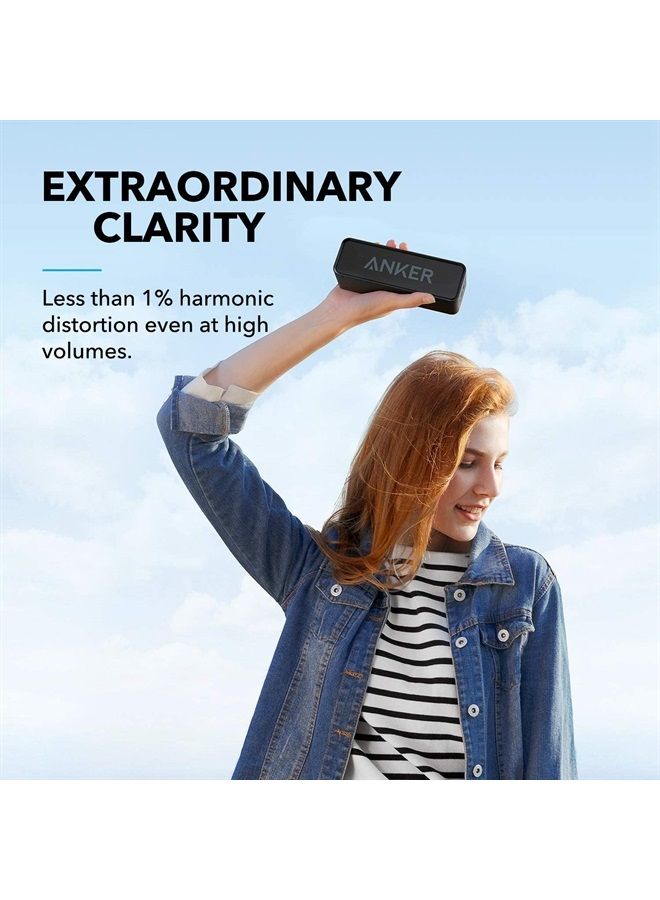 Anker مكبر صوت Anker Soundcore Bluetooth المحدث مع IPX5 مقاوم للماء وصوت ستيريو ووقت تشغيل 24 ساعة ومكبر صوت لاسلكي محمول لأجهزة iPhone وSamsung والمزيد - Image 1