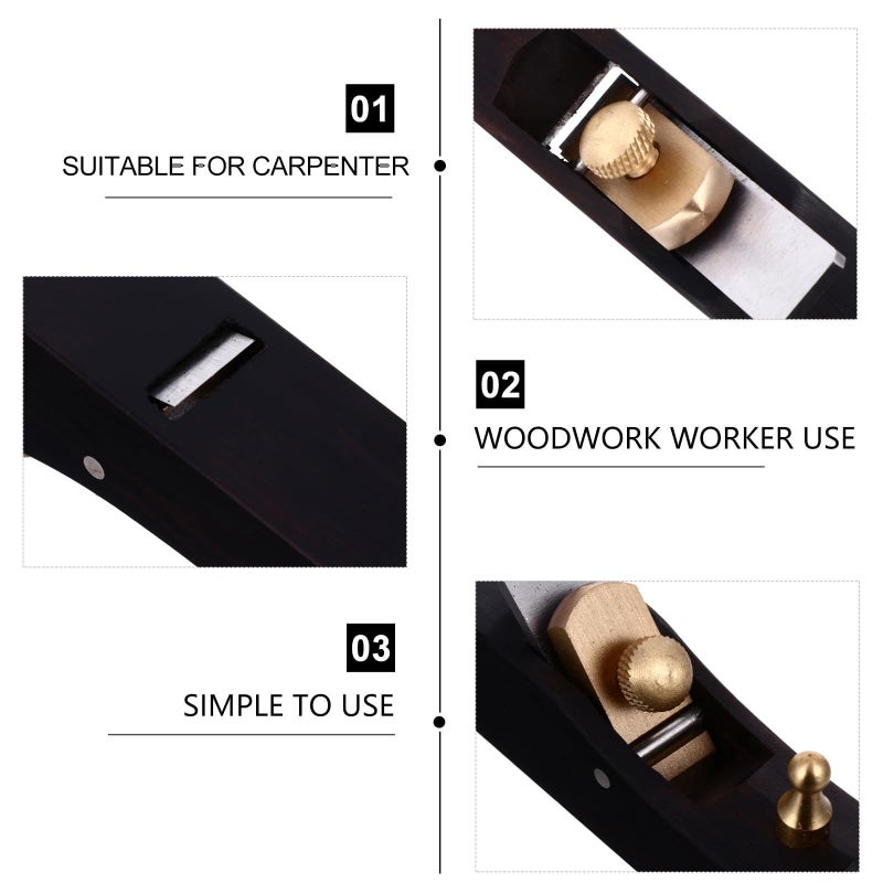 Mini Hand Planer Woodworking Tool Flat Base Manual Smoothing Plane For DIY Craft Carpenter Supply - Image 4