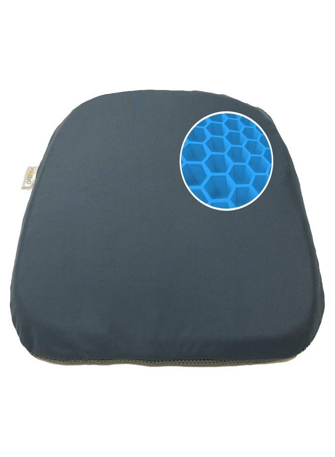 Yogibo Cushibo Gel Seat Cushion for Long Sitting Pressure Relief, Office Desk Chair, Computer, Car, Meditation, Floor Seating Pad, Non-Slip, Indoor and Outdoor, Water Resistant Cover, Dark Grey - Image 2