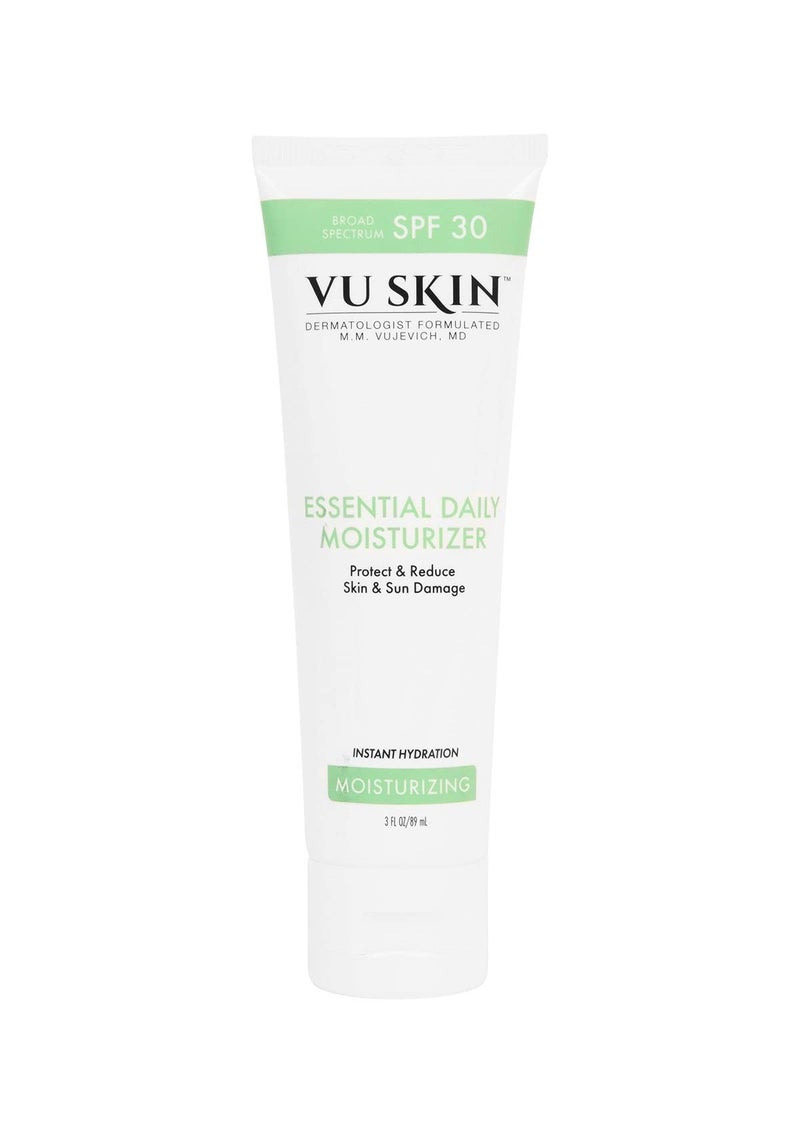 VU SKIN SYSTEM Essential Daily Moisturizer with SPF 30 Doctor Formulated Facial Moisturizer with Cucumber and Grape Seed Extracts Hydrates and Protects Skin 3 oz