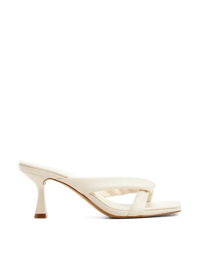 Zenna Ladies White Heeled Sandals