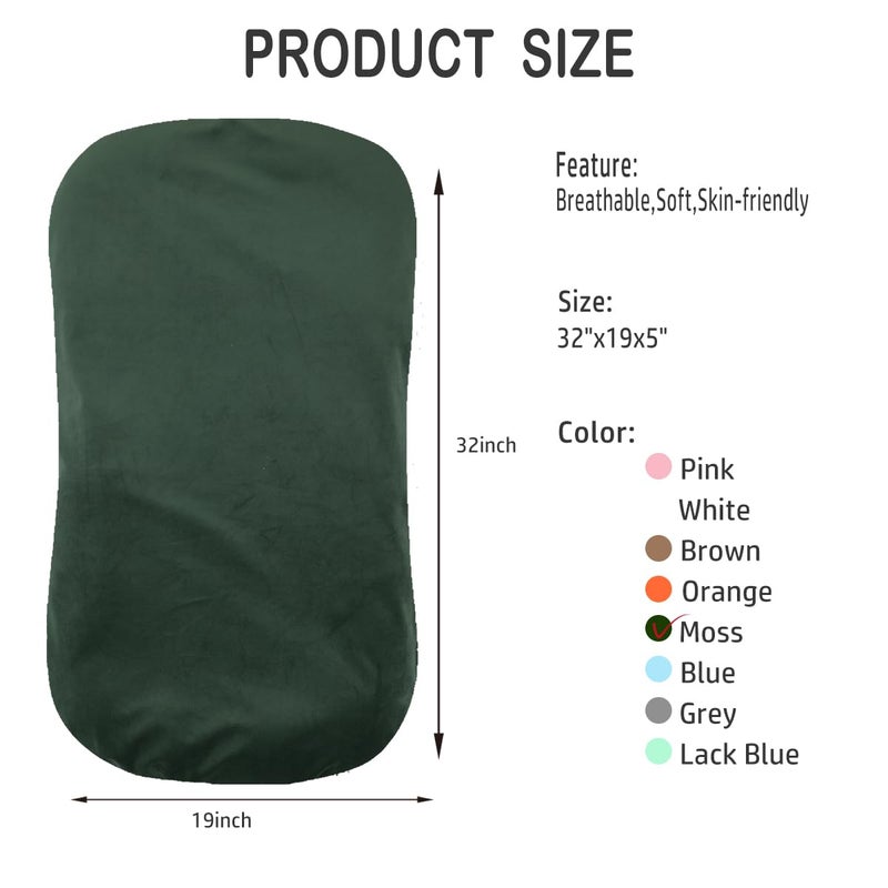 Bubbyhuts Baby Lounger - Snuggle Cozy Me Infant Lounger for Newborn 0-12 Months, Flannel Coverï¼ŒPortable Breathable & Soft Baby Nest Lounger for Home and Travel - Moss - Image 2