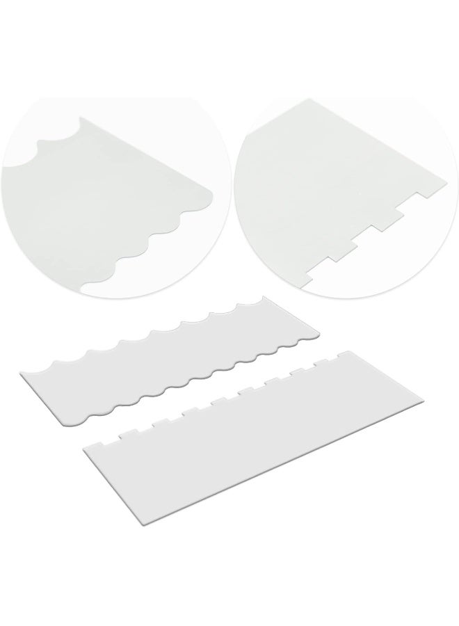 TPGP Clear Acrylic Cake Scraper, 2 Styles (11.8 Inch, 9.45 Inch) - Image 3