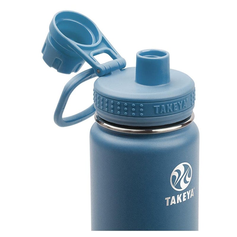 Takeya Actives 24 oz Vacuum Insulated Stainless Steel Water Bottle with Spout Lid, Premium Quality, Midnight Blue - Image 3