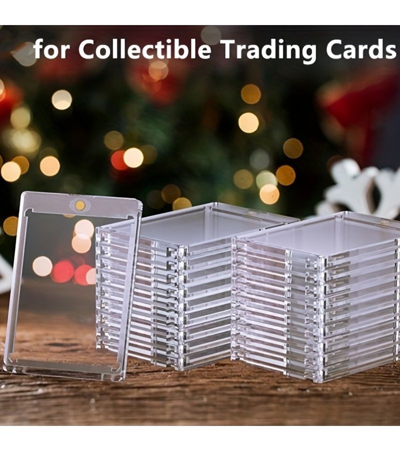 Magnetic Card Holders 130PT 15Pcs UV Protective Transparent Display Box for Sports Trading Cards - Image 2