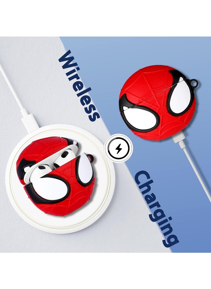 Case Soft Silicone Shockproof Cover for Apple Airpods 3 New 3D Cute Cartoon Creative Fun Case Skin with Keychain Design