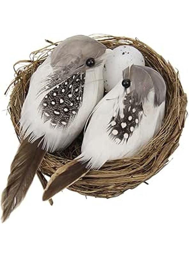 Realistic Bird Nest Garden Ornament For Easter Home Decor - Image 1