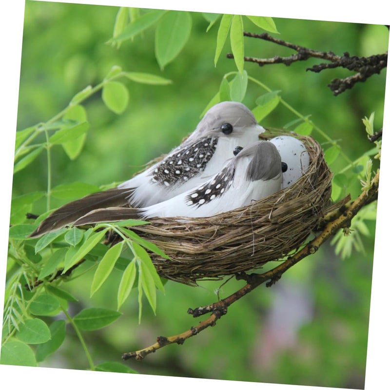 Realistic Bird Nest Garden Ornament For Easter Home Decor - Image 3