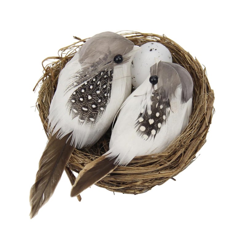 Realistic Bird Nest Garden Ornament For Easter Home Decor - Image 2