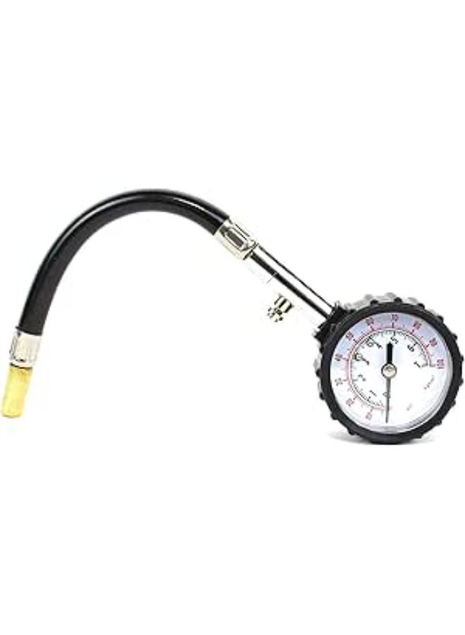 Tire Gauge - (0-100 PSI) Heavy Duty Tire Pressure Gauge. Certified ANSI Accurate with Large Easy to Read Glow Dial, Low to High Air Pressure Tire Gauge for RV, Bicycles, Cars, Trucks - Image 2