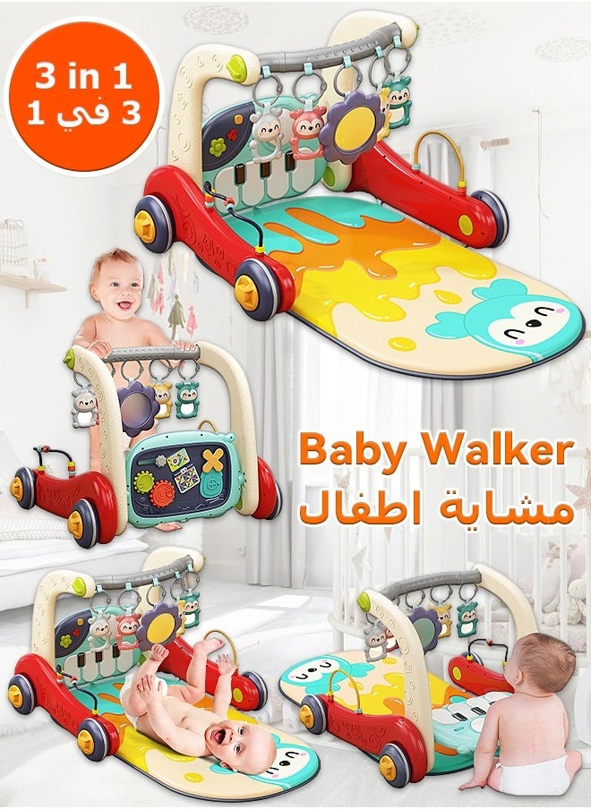 Mi VAZA 3 in 1 Baby Walker - Piano Fitness Rack - Built-in Music, Light - Adjustable Height - Help Baby Walk - Baby Car - Baby Gym  - Image 1