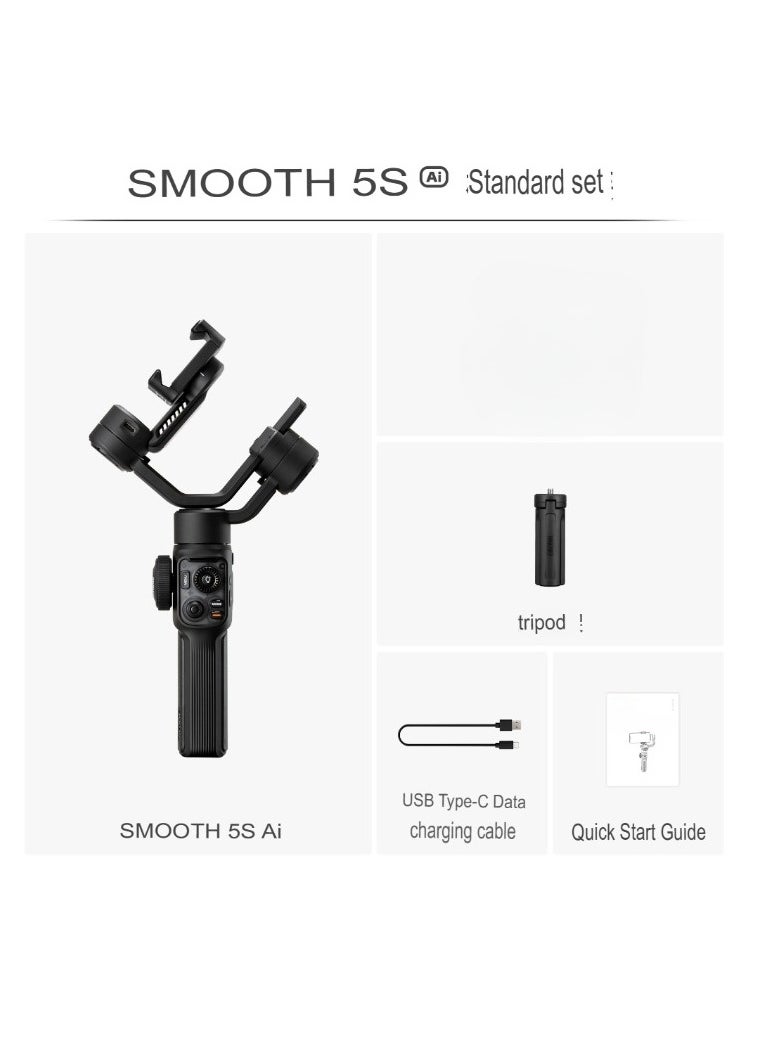 Zhiyun - Smooth 5S Gimbal Stabilizer, Three Axis Anti Shake Phone Gimbal, Sturdy And Durable Phone Stabilizer, Mobile Phone Camera Stabilizer For Video Recording, (5S Standard Without Al Model) - Image 1