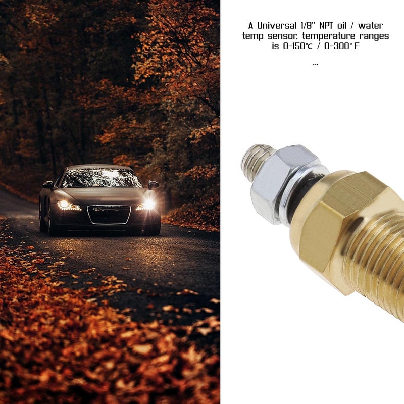 Micro Trader Oil/Water Temp Sensor 1/8 NPT, 0C to 150C, Universal Fit, Automotive Temperature Sensor - Image 2