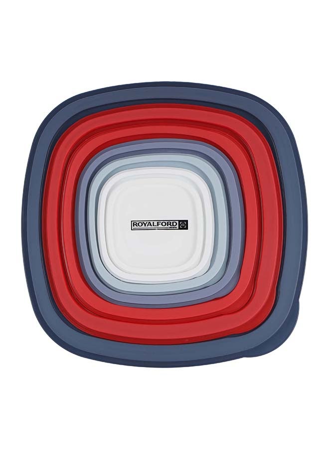 Royalford Square Plastic Food Storage Container RF12485 Pack of 7 Containers, 170 ml, 300 ml, 615 ml, 1025 ml, 1800 ml, 2900 ml, 5000 ml, Storage Box for Food, Leftover, Marinades, Dough, etc. Multicolor - Image 2
