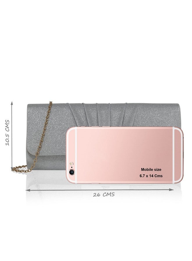 Lavie Lavie Women's Frame Detachable Chain Sling Strap Clutch Bags (Silver) - Image 4