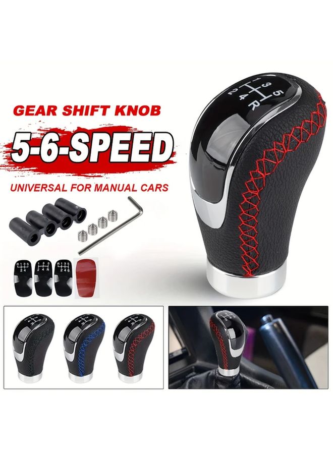 Blue Line Universal 5 Speed 6 Speed Manual Gear Shift Knob Shifter Lever Handle Auto Accessories - Image 1