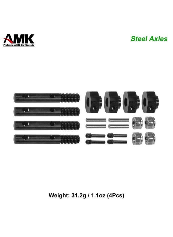 Thicker Utb10 Portal Stub Axles Harden Steel Capra Drive Shaft 1/10 Scale Accessories For Rc Rock Crawler Axial Capra 1.9 Scx10 Iii Upgrades(2 Set(4Pcs))