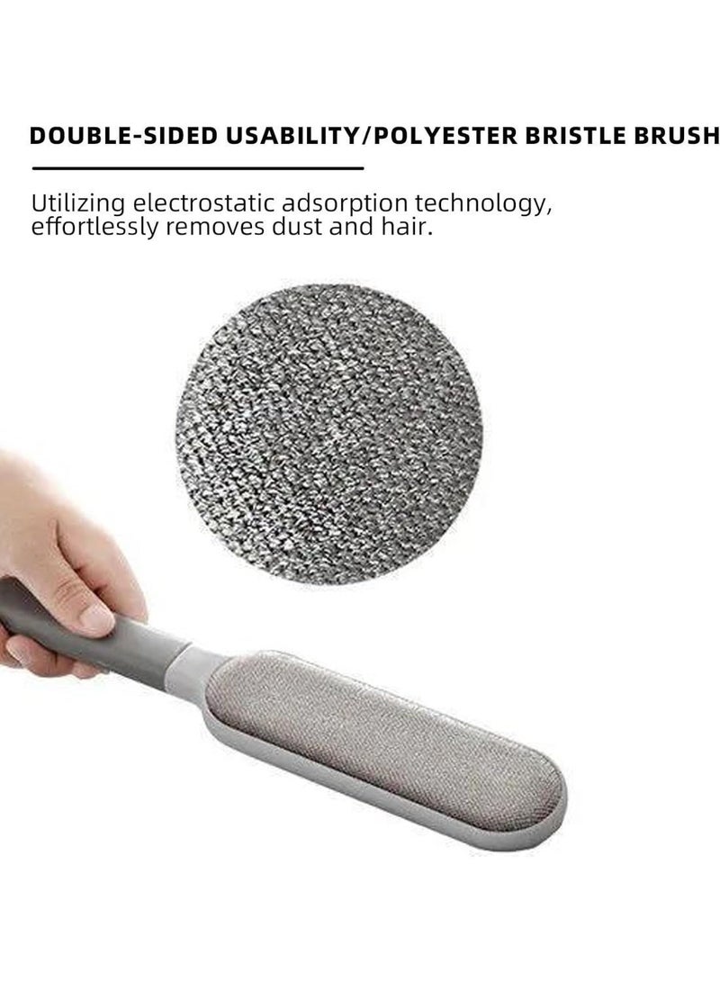 Hugifts Household Lint Remover Brush - Double-Sided Reusable Lint Brush for Clothes, Suitable for Cleaning Furniture,Carpets and Removing Pet Hair(Gray) - Image 4