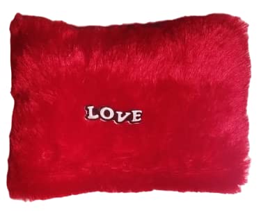Amazing Star Red Fur Pillow  - Image 1