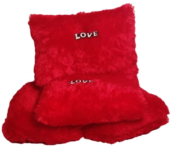 Amazing Star Red Fur Pillow  - Image 3