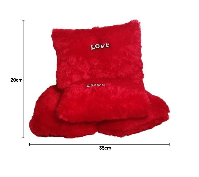 Amazing Star Red Fur Pillow  - Image 4