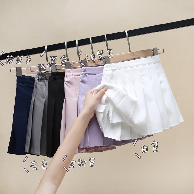 Pleated Skirt Girl'S Summer Black High Waist Skirt A- Line Skirt Pants White Slim Look Plaid Children'S Half-Length Skirt - Image 2
