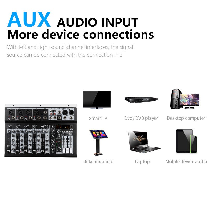 Professional 4/6/8 Small Mixer Stage Performance Wedding Conference Home With U Disk Bluetooth Playback - Image 4