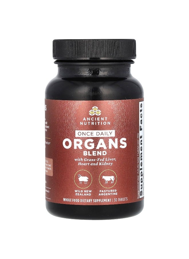 Ancient Nutrition - Ancient Nutrition, Once Daily Organs Blend, 30 Tablets - Image 1