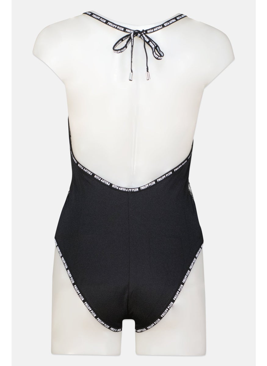 PHILIPP PLEIN Women Embellished Non Padded One Piece Swimwear, Black  - Image 2
