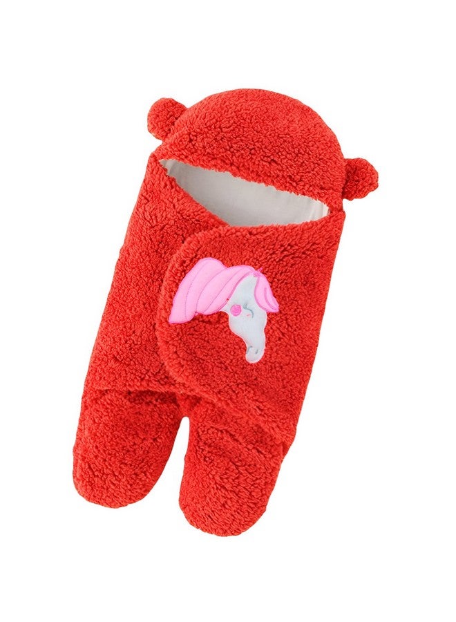 Brandonn Baby Blankets New Born Combo Of Hooded Wrapper Cum Baby Sleeping Bag,(3-6 Months) Red & Sky Blue, Pack Of 2 - Image 3