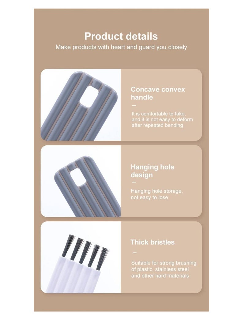 Cool Baby COOLBABY Multifunctional Cup Cover Cleaning Brush Household Groove Crack Cleaner Bottle Washing Brush Flexible Handle for Home Kitchen（white）  - Image 3