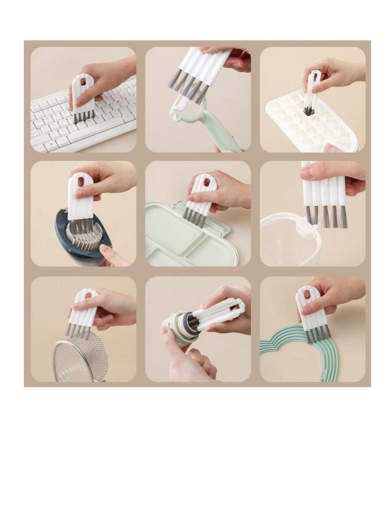 Cool Baby COOLBABY Multifunctional Cup Cover Cleaning Brush Household Groove Crack Cleaner Bottle Washing Brush Flexible Handle for Home Kitchen（white）  - Image 4