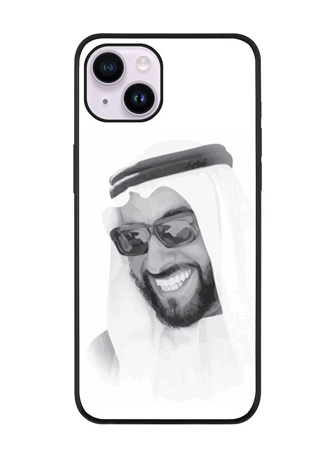 Stylizedd Rugged Black edge case for Apple iPhone 14 Plus Slim fit Soft Case Flexible Rubber Edges Anti Drop TPU Gel Thin Cover - Zayed Our Father - Image 1