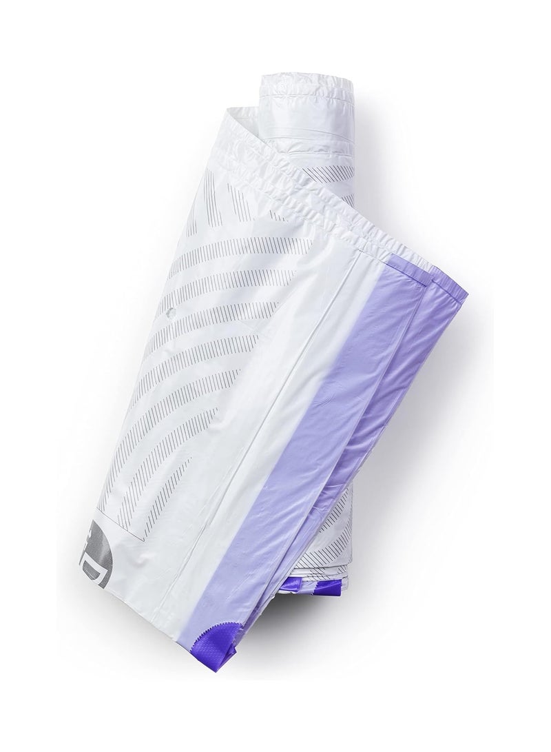 brabantia Brabantia PerfectFit Bin Liners Multipack (Size D/15-20 Litre) Thick Plastic Trash Bags with Tie Tape Drawstring Handles (120 Bags), White  - Image 4