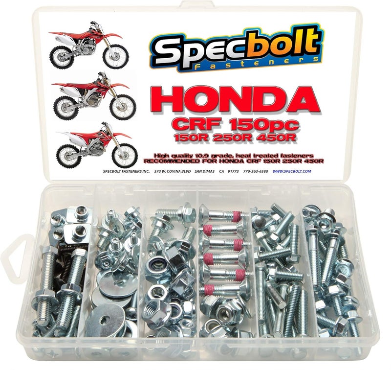 Specbolt Fasteners 150pc Bolt Kit for Honda CRF 150 250 450