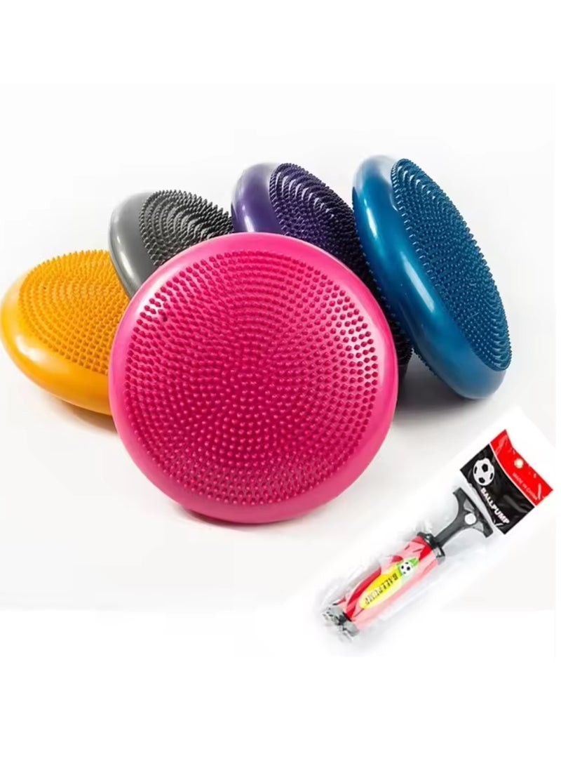 سبال كرة تدليك يوغا قابلة للنفخ متينة عالمية للصالة الرياضية واللياقة البدنية واليوغا ووسادة تدليك قرص التوازن المتذبذب - Image 1